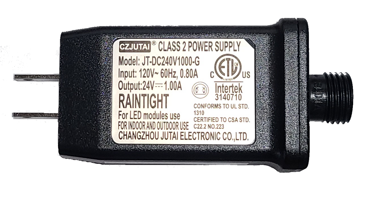 CZJUTAI 24 volt 1A Class 2 Power Supply JT-DC240V1000-G - Spectrum Laser Lights