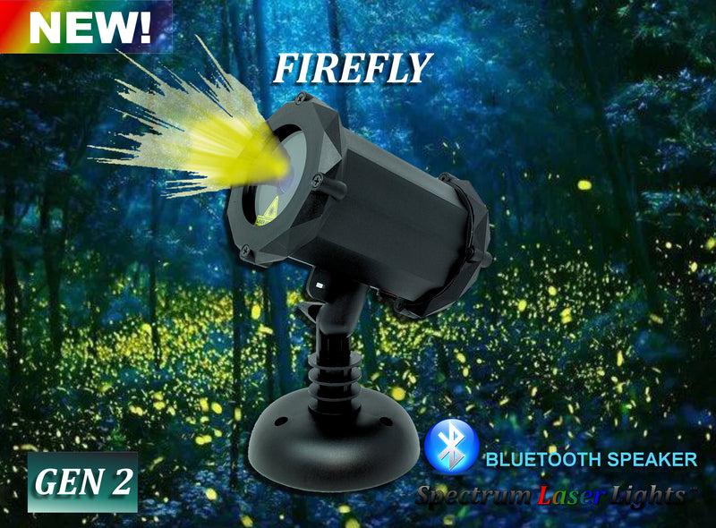 SL-55 Summer Firefly Yellow Laser Light / Blue LED with Bluetooth Speaker - Spectrum Laser Lights