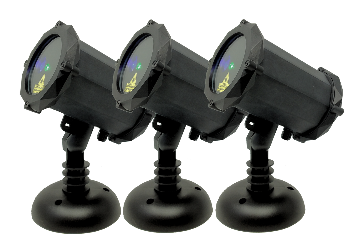 SL-43 - 3 Pack - Blue Galaxy | Green Laser Christmas Light with Bluetooth Speaker - 2nd GEN v2 - Spectrum Laser Lights