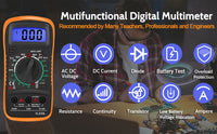 Digital Multimeter / Volt Meter - Power Adapter, Cable - Circuit Tester - XL830L