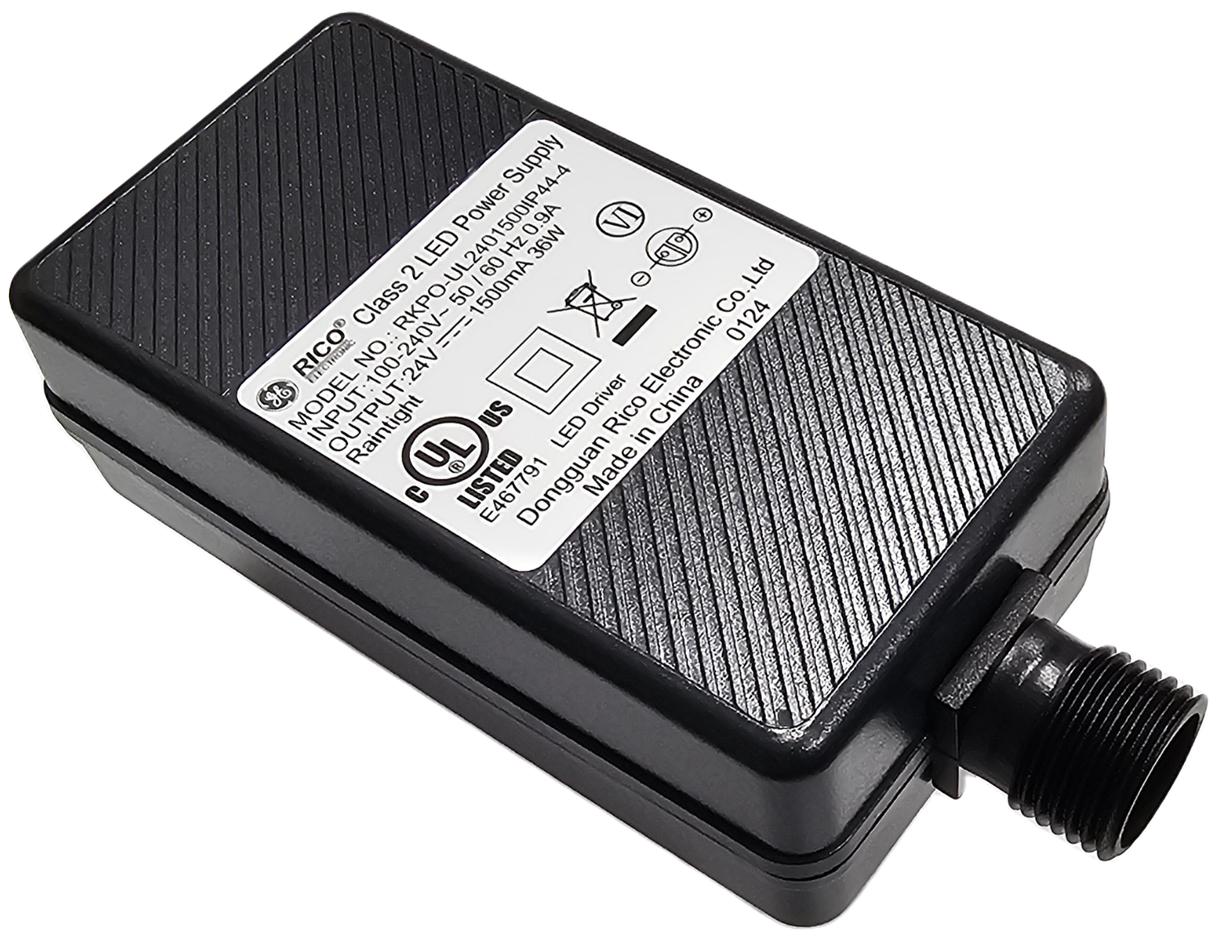 Dongguan RICO Electronic - Power Supply 24v 1500mA RKPO-UL2401500IP44 ...