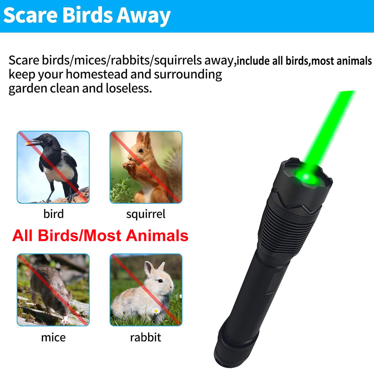 SL-120 - Bird & Rodent Laser Deterrent - 1W - Handheld Laser with Travel Case
