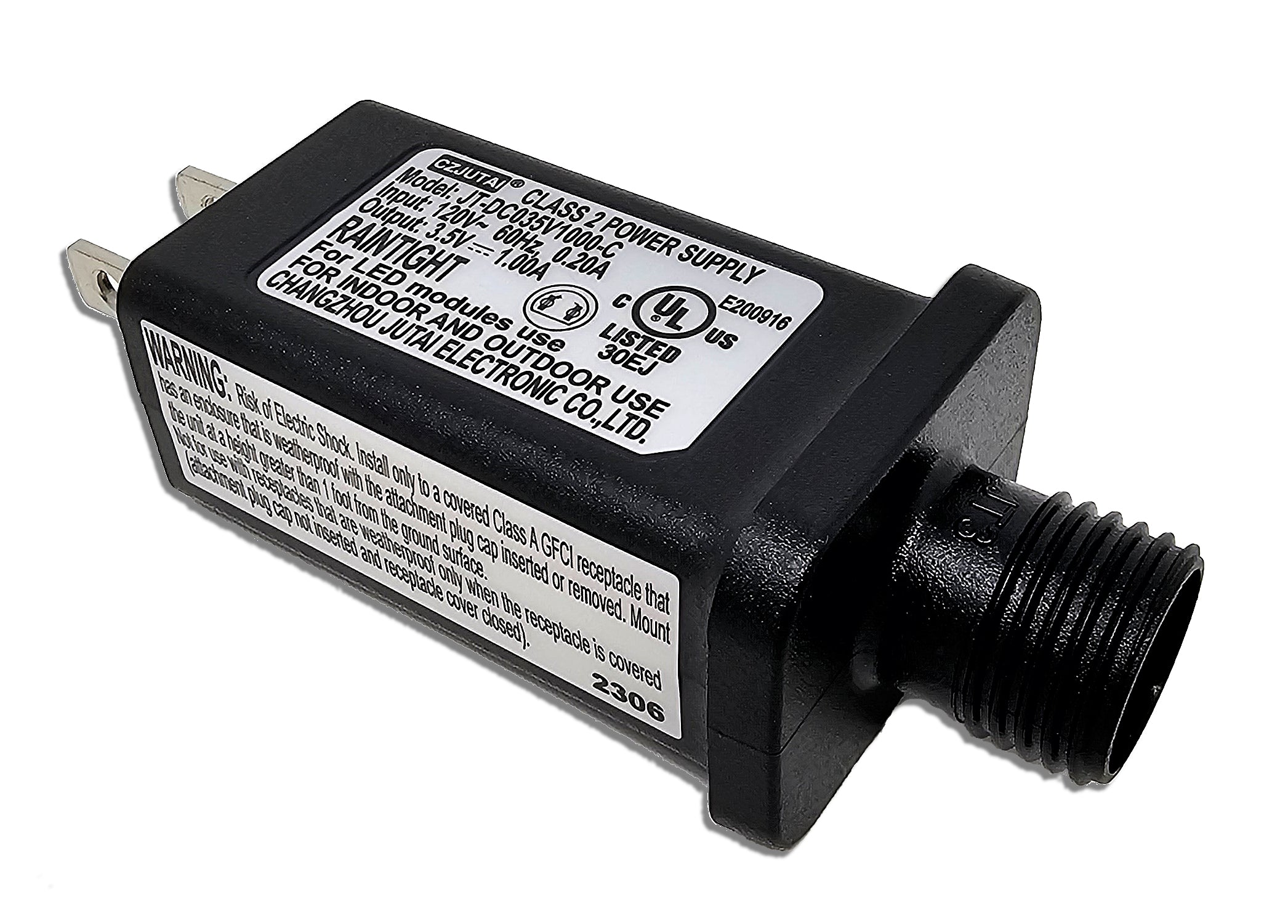 Replacement LED Power Adapter CZJUTAI JT-DC035V1000-C 3.5v