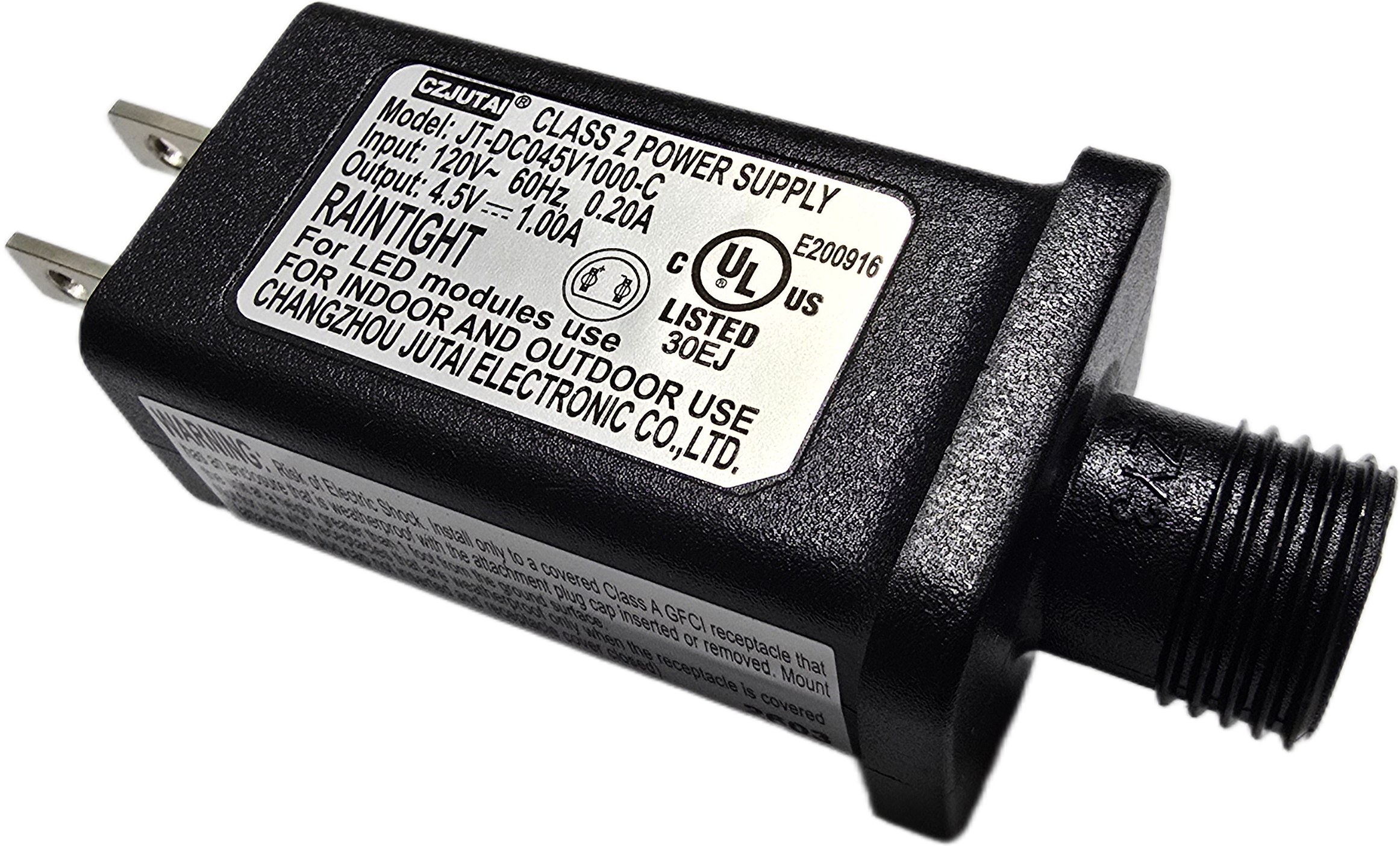 CZJUTAI 4.5 volt 1.00A LED Class 2 Power Supply JT-DC045V1000-C