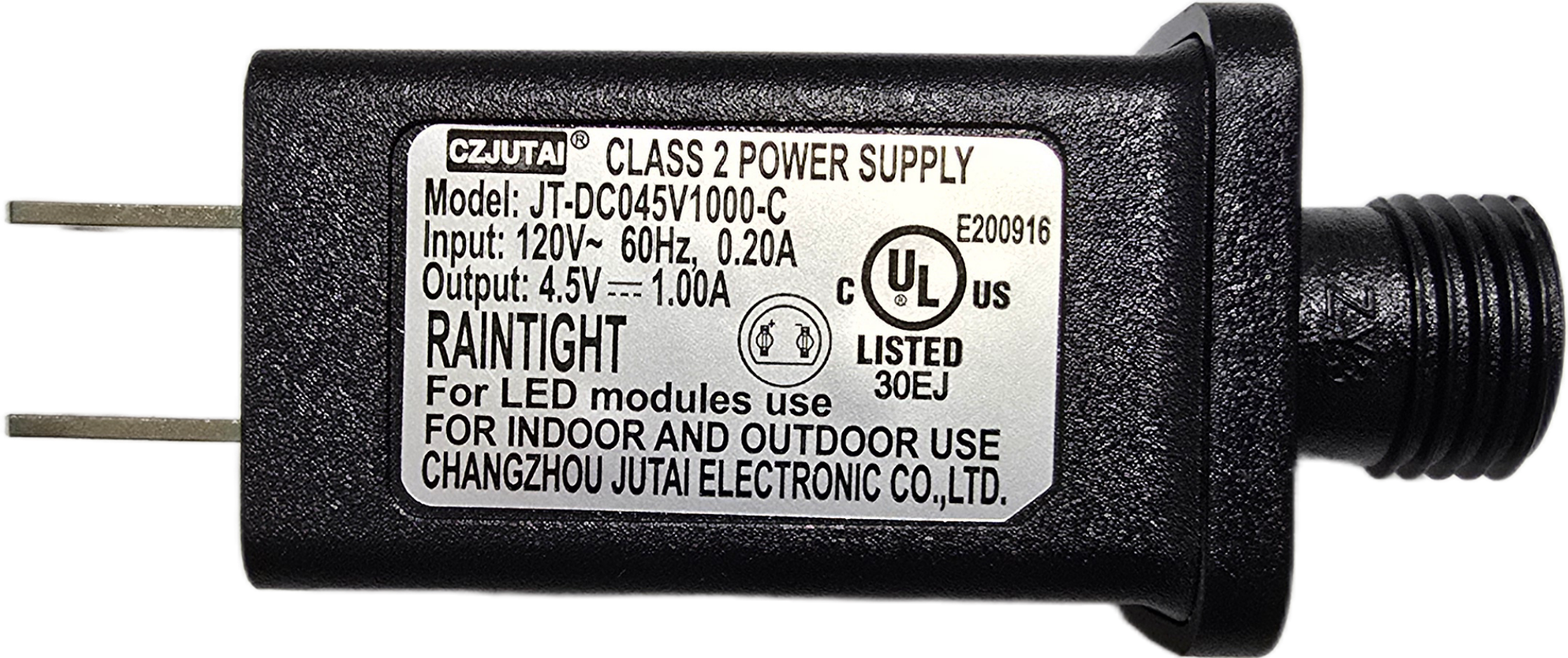CZJUTAI 4.5 volt 1.00A LED Class 2 Power Supply JT-DC045V1000-C