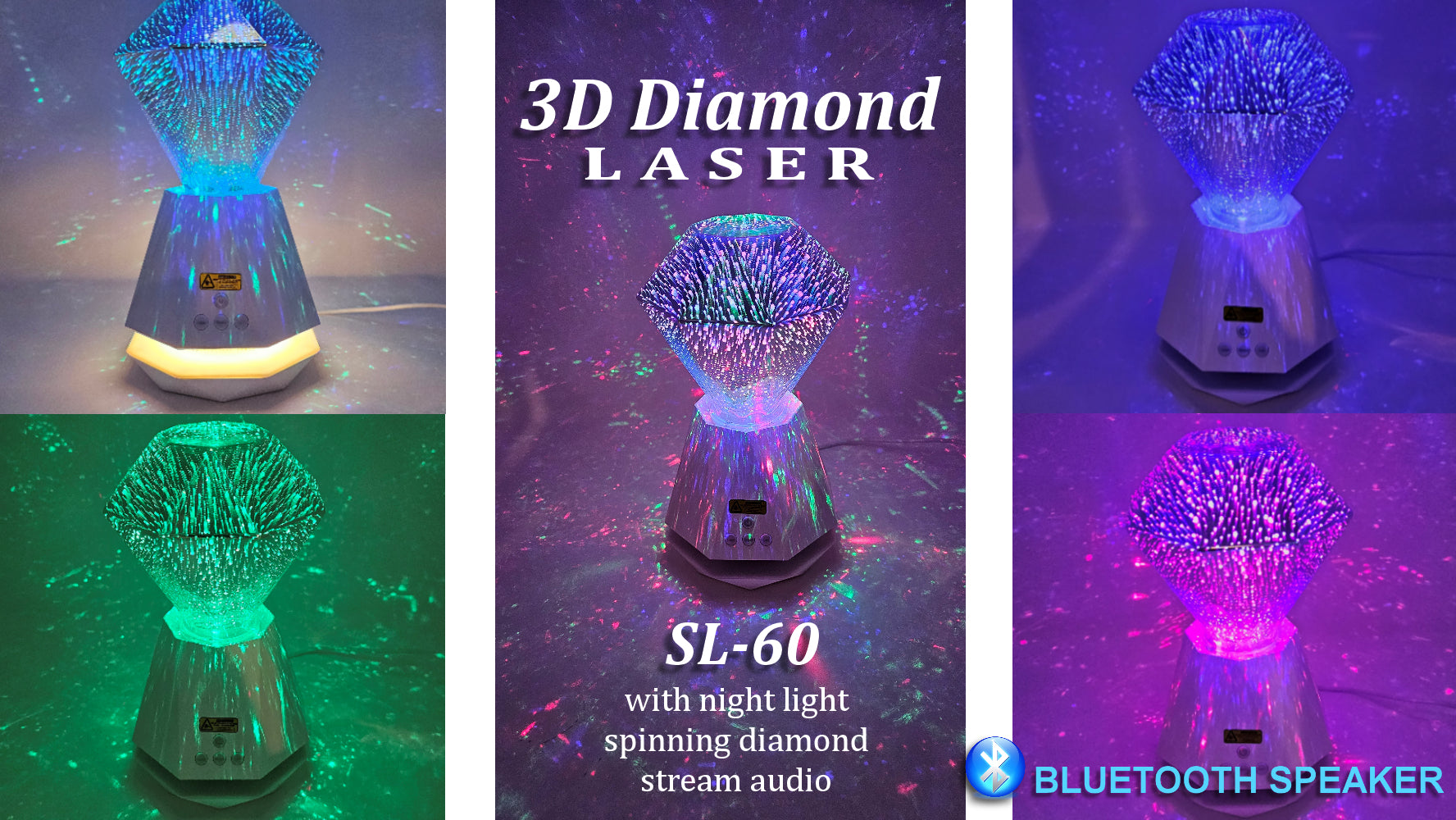 SL-60 - 3D Diamond Music Laser Light