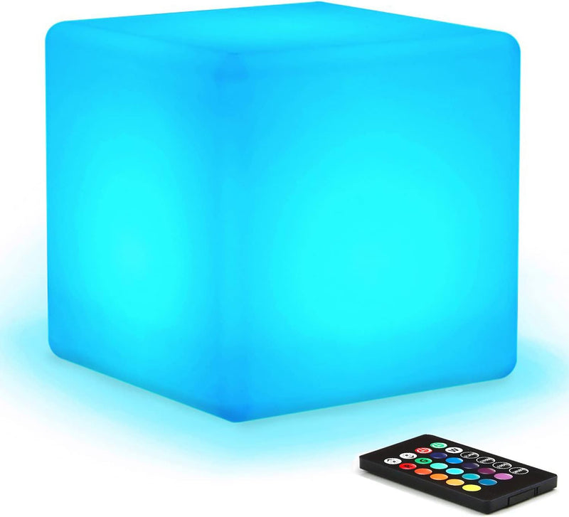 Spectrum Cubes - RGBW LED CUBE - Outdoor and Indoor Light - Rechargeable Waterproof IP68 rated for Pool, Landscape, Weddings and Events