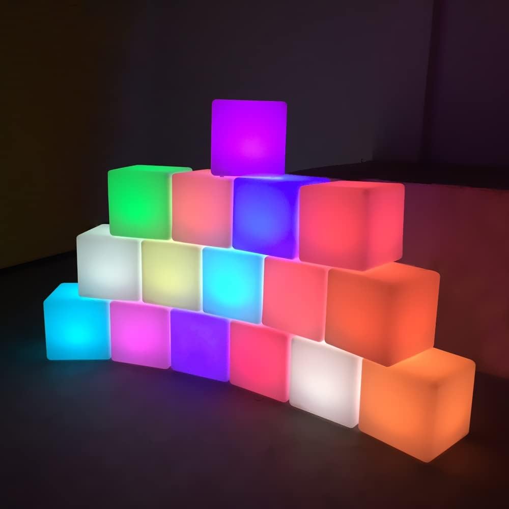 Spectrum Cubes - RGBW LED CUBE - Outdoor and Indoor Light - Rechargeab ...