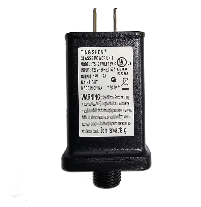 TING SHEN 12 volt 2A LED Class 2 Power Supply TS-24WLF12V C-TIP Connection