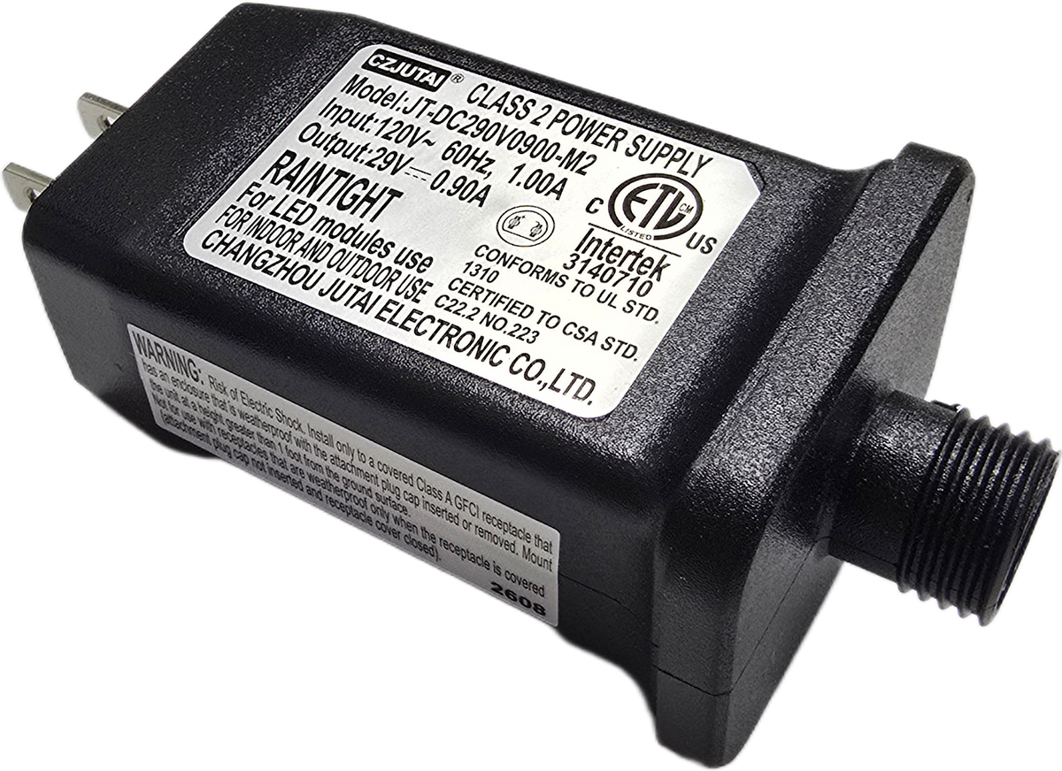 CZJUTAI 29 volt 0.90A LED Class 2 Power Supply JT-DC290V0900-M2 INTERTEK 3140710