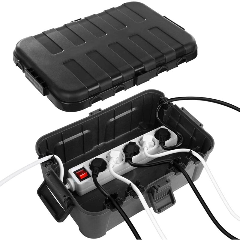 Large Outdoor Safety Enclosure Cover - Power Adapter - Extension Cord Safety Cover - IP44 Waterproof Seal, Weatherproof Electrical Enclosure Large Box