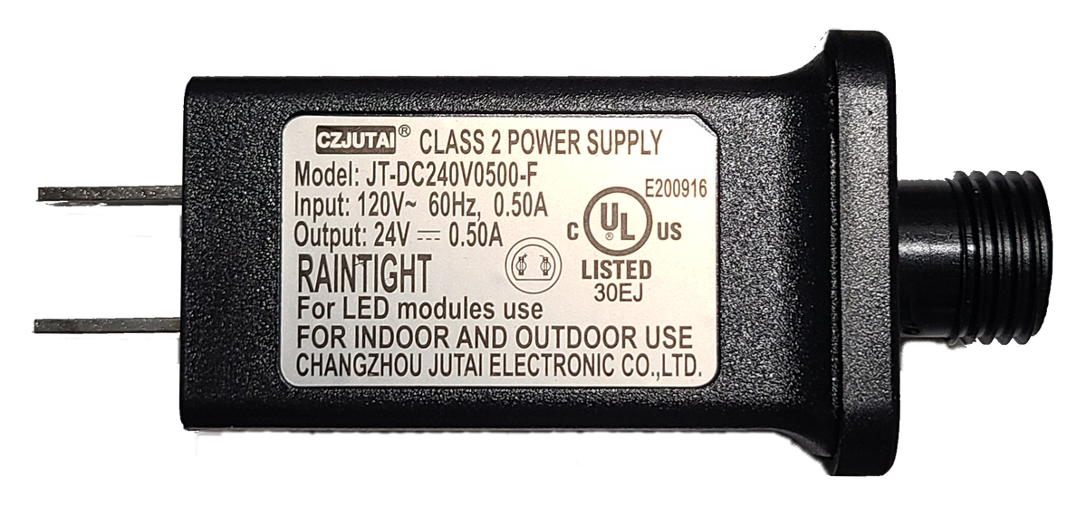 CZJUTAI 24 volt 0.50A Class 2 Power Supply JT-DC240V0500-F - Spectrum Laser Lights