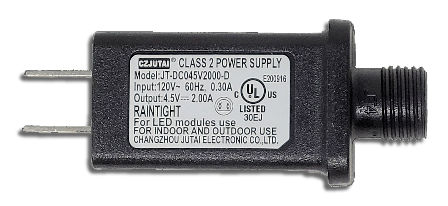 CZJUTAI 4.5 volt 2.00A LED Class 2 Power Supply JT-DC045V2000-D - Spectrum Laser Lights