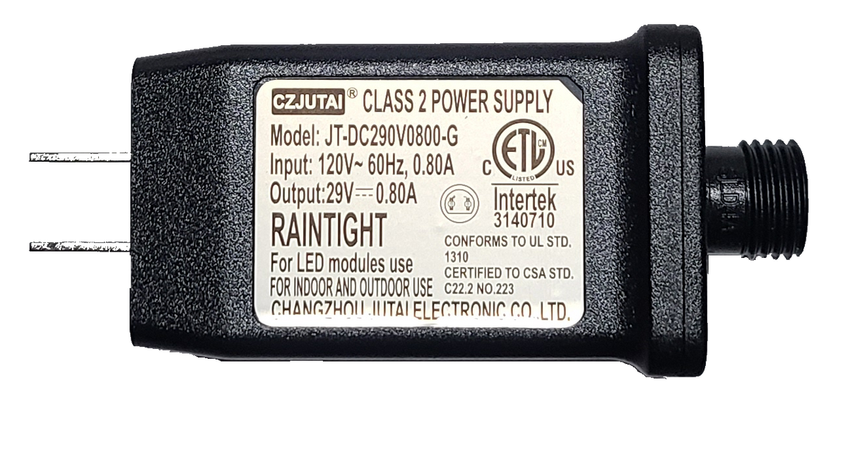CZJUTAI 29 volt 0.80A Class 2 Power Supply JT-DC290V0800-G - Spectrum Laser Lights