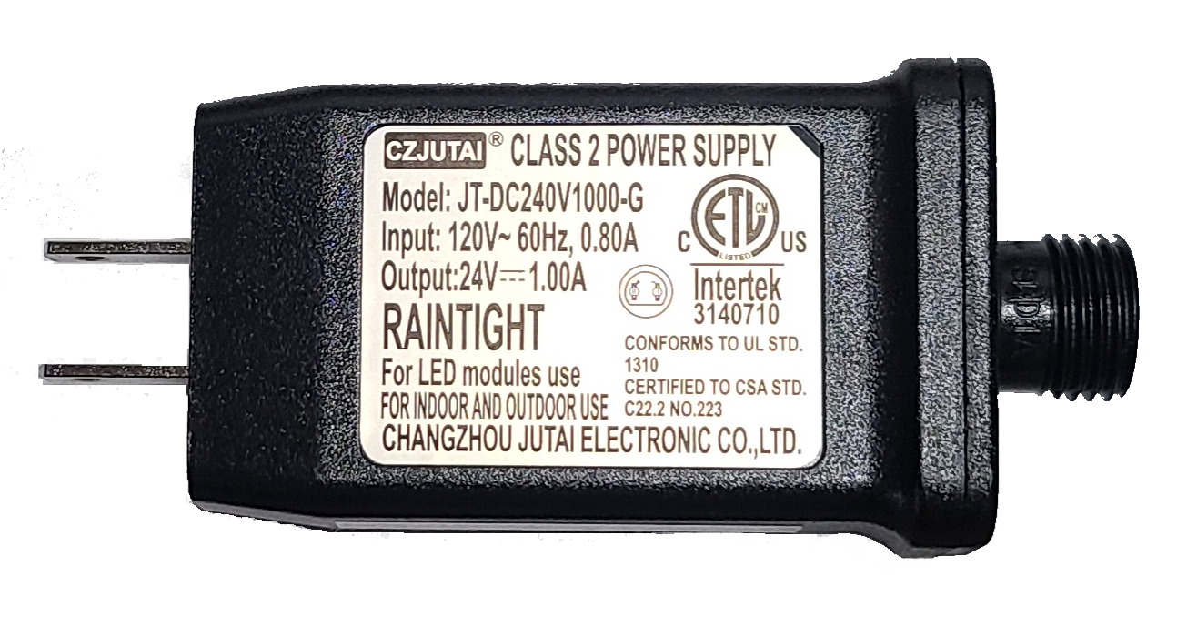 CZJUTAI 24 volt 1A Class 2 Power Supply JT-DC240V1000-G - Spectrum Laser Lights