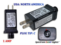 CZJUTAI 12 volt 1.00A Laser Light Replacement Power Supply JT-DC120V1000-F  TIP-C - Spectrum Laser Lights