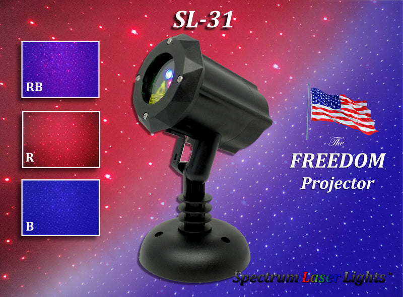 SL-31 - Freedom Projector - Red/Blue Moving Firefly Laser Light | 2nd GEN v2