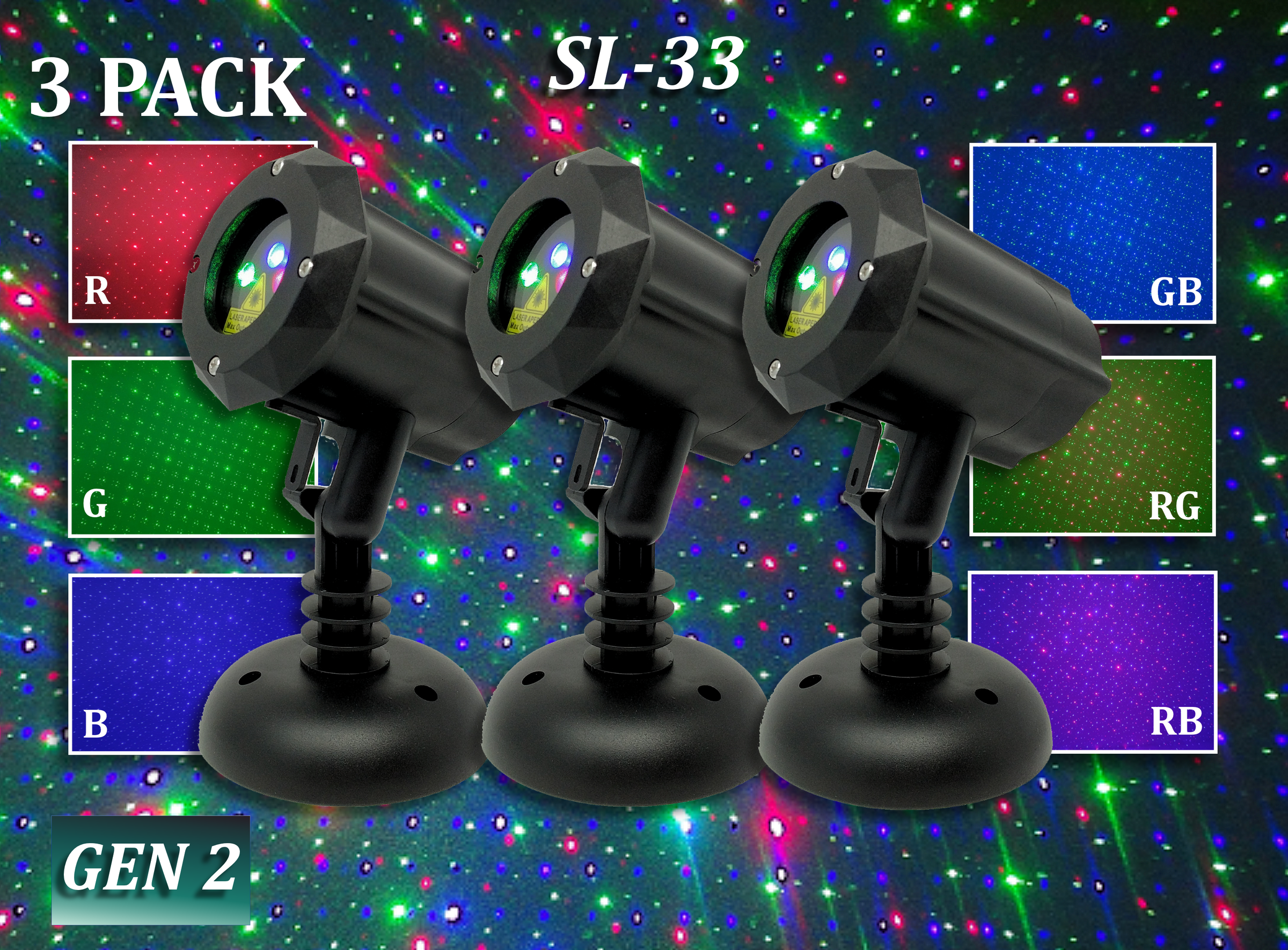 Poeland garden lights star christmas projector moving firefly lighting leds color shop blue green red