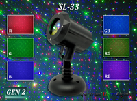 SL-33 - 3 PACK - RGB Moving Firefly Laser Christmas Light - 2nd GEN v2 - Spectrum Laser Lights