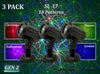 SL-37 - 3 PACK - RGB Moving 18 Pattern Laser Christmas Light -2nd GEN - Spectrum Laser Lights