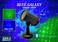 SL-43 Blue Galaxy | Green Laser Christmas Light with Bluetooth Speaker - 2nd GEN v2 - Spectrum Laser Lights