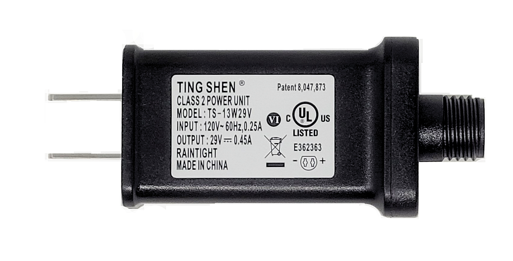Replacement Power Adapter TING SHEN TS-13W29V B – Spectrum Laser