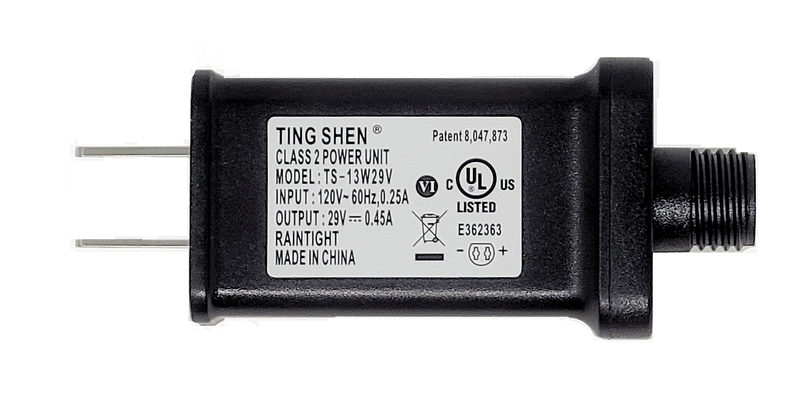 TING SHEN 29 volt 0.45A LED Class 2 Power Supply TS-13W29V A-TIP -|+