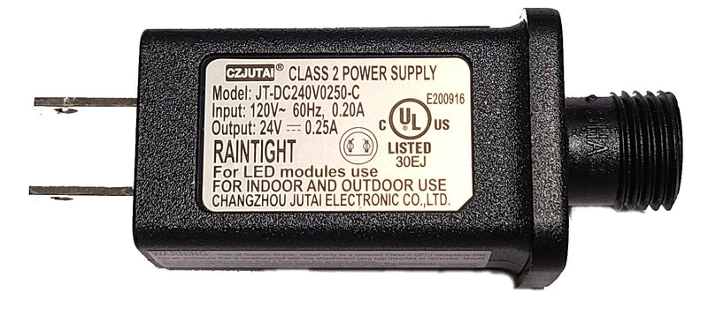 CZJUTAI 24 volt 0.25A Class 2 Power Supply JT-DC240V0250-C - Spectrum Laser Lights